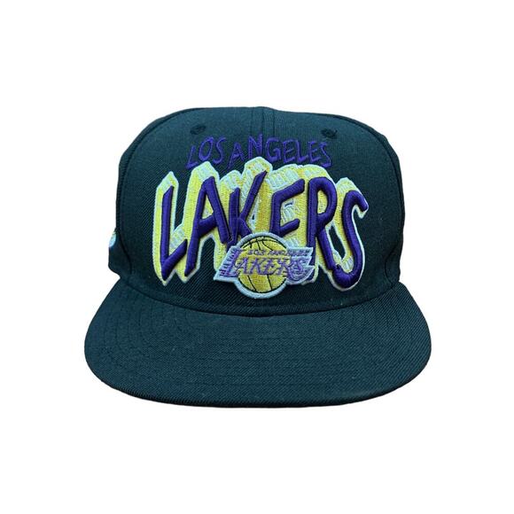 New Era 9Fifty Hardwood Classics Los Angeles Lakers Strapback Flat bill Hat - Picture 1 of 11